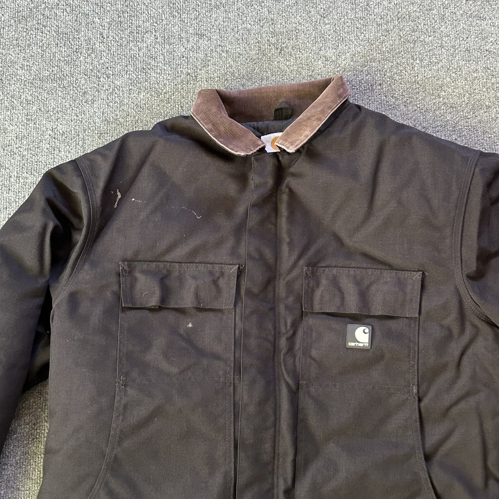 Carhartt‎ Black Chore Jacket Quilted Lined Workwear Coat Mens Vintage USA Yukon - Picture 10 of 16